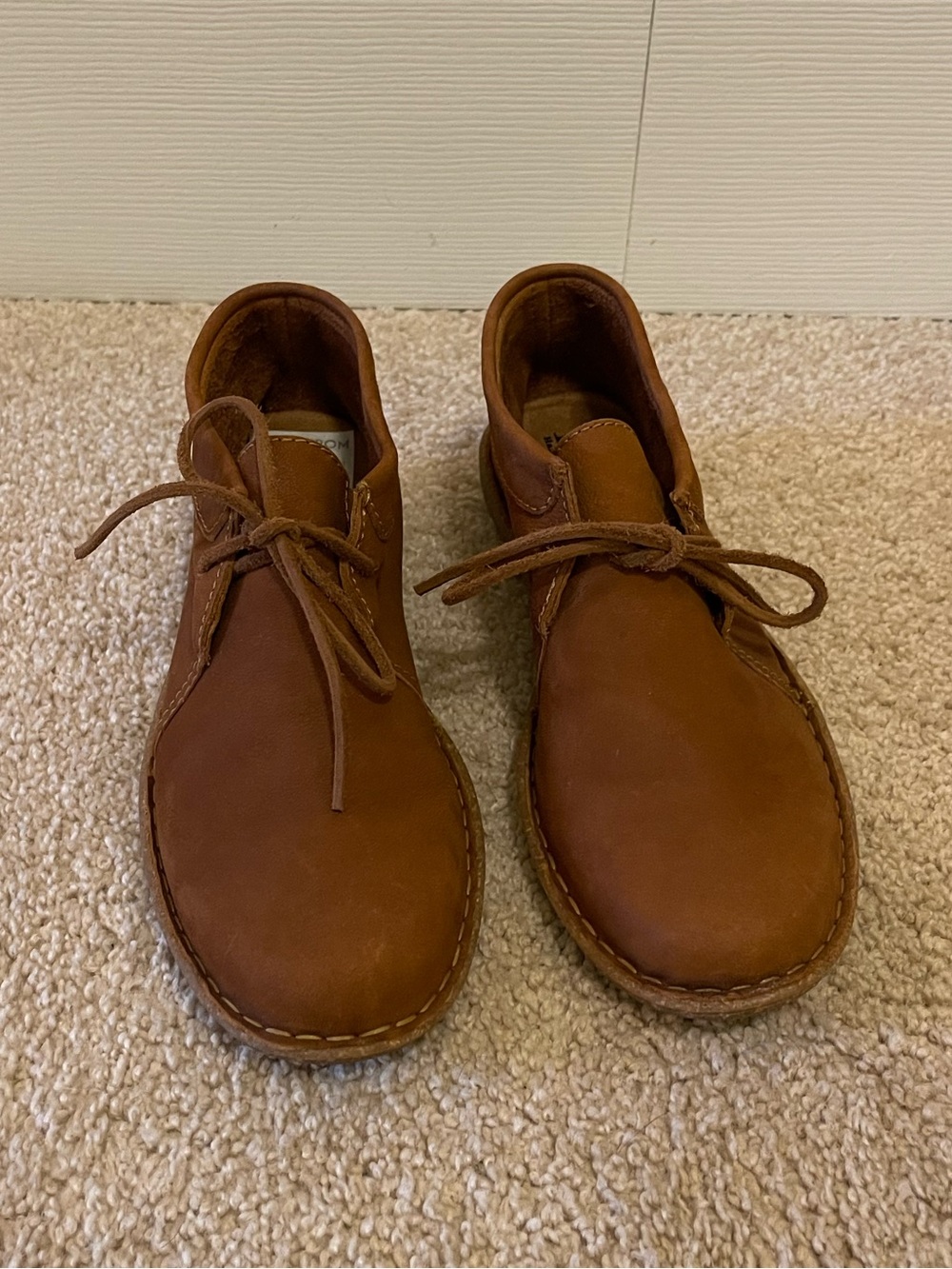Born Women’s Nuala Boot Rust Brown Leather Lace Up Size 7.5